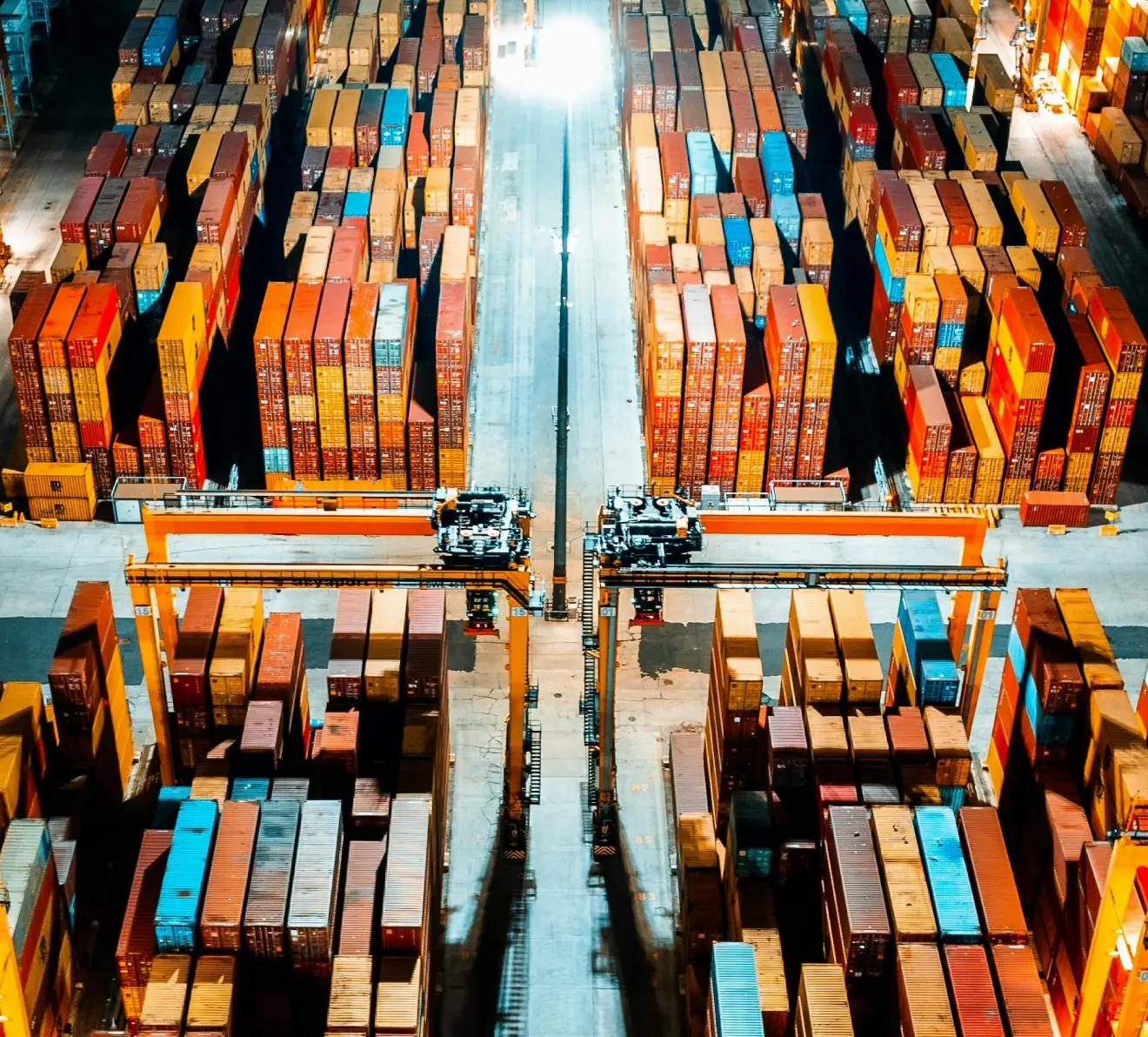 alt: Logistics and supply chain operations with warehouse distribution and transport management