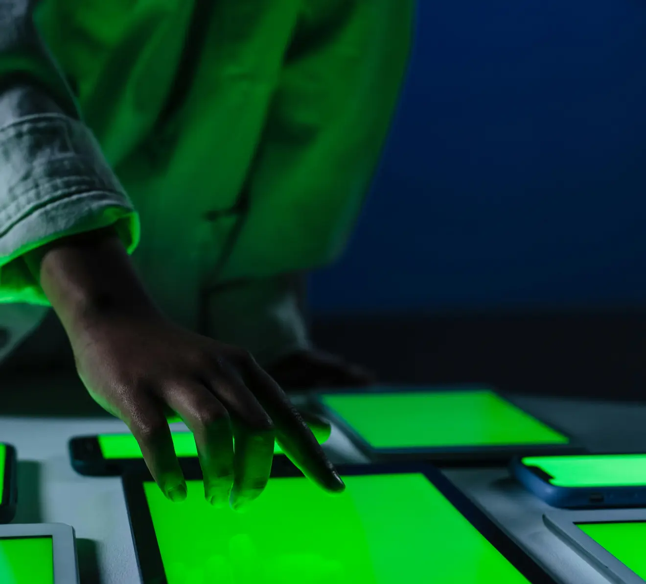 alt: Digital technology and telecommunications infrastructure with connected network systems